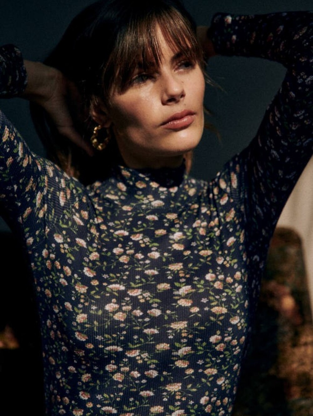NWT Sezane Felix Jumper Navy Miranda Print - Size M - Picture 2 of 7